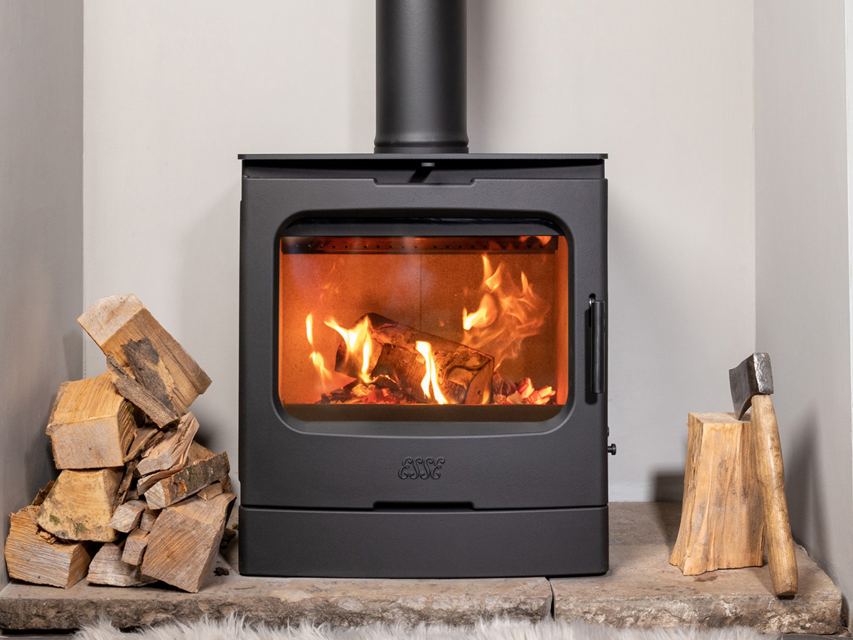 ESSE 705 wood burning stove roomset stove