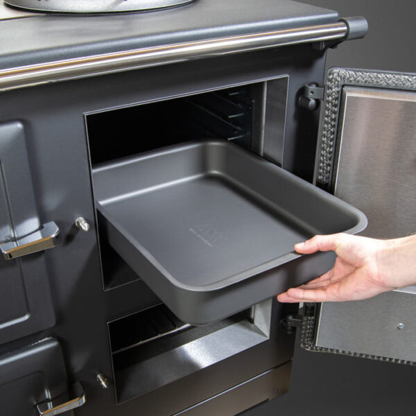 ESSE Roasting Tray Oven Tray Out Hand.jpg