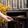 ESSE garden stove pizza oven door open