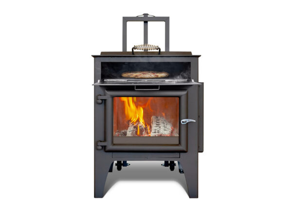 esse garden stove with pizza oven cutout door open