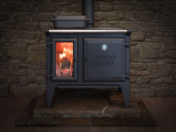 esse lightheart cook stove brick wall